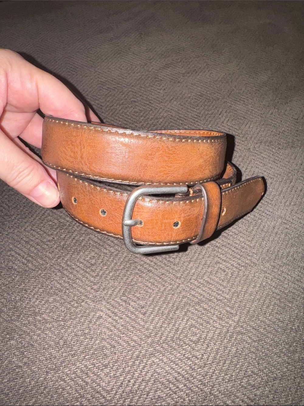 Classic Boys Brown Leather Belt Youth S